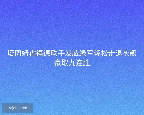 塔图姆霍福德联手发威绿军轻松击退灰熊豪取九连胜 塔图姆霍福德联手发威绿军轻松击退灰熊豪取九连胜